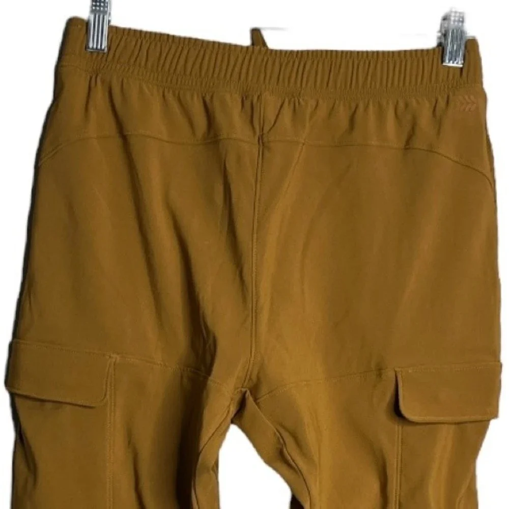 All In Motion Pants Mens‎ Small Woven Cargo Jogger Orange Yellow Butterscotch